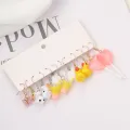 Youbo Cloud Little Duck Earrings Pendant Butterfly Cow Candy Earrings 6 Set earrings set. 