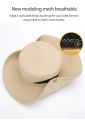 New Fashion Summer Bucket Hat Cowboy Men Outdoor Fishing Hiking Beach Hats Mesh Breathable Anti UV Sun Cap Large Wide Brim 60CM. 