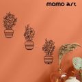 Quality wall Decals Vinyl Stickers Flower Pots in Three Different Designs. 