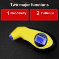 Digital LED Tire Tyre Air Pressure Gauge Tester Tool For Auto Car Motorcycle - Yellow. 