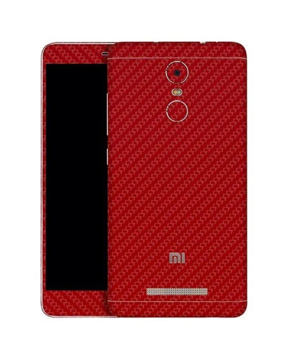 XIAOMI%20REDMI%20NOTE%203%20Red%20Carbon%20Fiber%20Texture%20Mobile%20Skin%20-%20Image%203