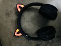 KT-M16 HD+ SOUND Cat Ear Headphone STN 28 Bluetooth 5.0 Stereo Headset Audio Device Noise Canceling and Microphone Support TF Card Dual Connection with RGB Flashing Light. 
