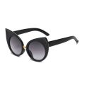 Halloween Dark Black Gothic Cat Eyes Sunglasses Vintage Luxury Brand Steampunk Oversized Sunglasses For Women. 