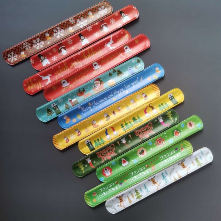 Party Supplies Creative Slap Circle Wristband PVC Christmas Slap Circle Bracelet Children's Hand Jewelry