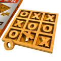 Tic Tac Toe Wooden Board Game - Traditional Board Game - Tic Tac Toe Wooden Cross Zero Game. 