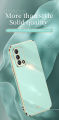 For OPPO A95 / OPPO F19 Back Cover Luxury 6D Plating Square Frame Shiny Case Camera Lens Protection Soft Silicone Mobile Phone Cases. 