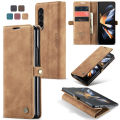 High Quality Retro Magnetic Flip Leather Case For Samsung Galaxy Z Fold4 / Samsung Galaxy Fold 4 5G Phone Case Wallet Card Cover. 