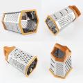 Multifunctional Box Grater With 6-Sided Stainless Steel,for Cheese, Ginger, Vegetables，Garlic，Nutmeg, Chocolate- Easy To Use And Clean. 