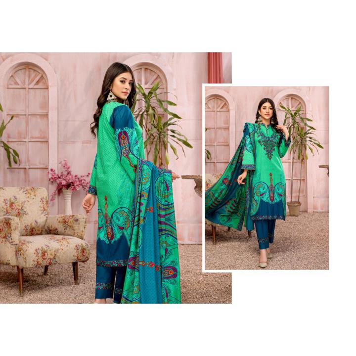 RangReza Printed Lawn Volume 2 (2022) 3 Piece Suit for Women/Girls