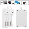 3-slot portable charger for AA and AAA rechargeable with USB port Great Performance Battery Charger For AA AAA Batteries 3 Ports Battery Charger With USB Plug - white. 
