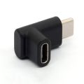 QUANBU 90 Degree Type C Adapter, USB C Male to Female Adapter Upward and Downward Angled USB-C Adaptor USB 3.1 Type-C Connector. 