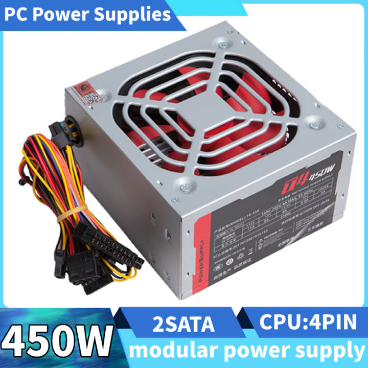 Peak 450w Power Supply For Pc Silent Gamer Power Supply Unit Module 4pin 2 Sata 110v 220v Atx Desk Computer Power Supply