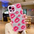 Long Eyelashes Mouth Clear Phone Cover Case for iphone 7 8 Plus SE2 14 X XS XR 11 12 13 Pro Max Soft Red Kisses Lips Back Cover. 