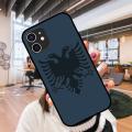 Phone Case For Apple IPhone 12 Mini 11 Pro XR X MAX SE XS 4 5 6 6S 7 8 E Plus Black Cover Funda Soft Etui Albania Flag Eagle. 