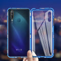 Biruiqu For VIVO Y15/Y12/Y17 Magnetic Absorption Case Metal Frame Shockproof Double Sided Tempered Glass Magnetic Case Cover. 