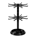 Jewelry Organizer 2 Tier Rotating Jewelry Display Stand Spinning Necklace Tower Storage Rack for Earrings Watch Showcase Easy Install Easy to Use. 