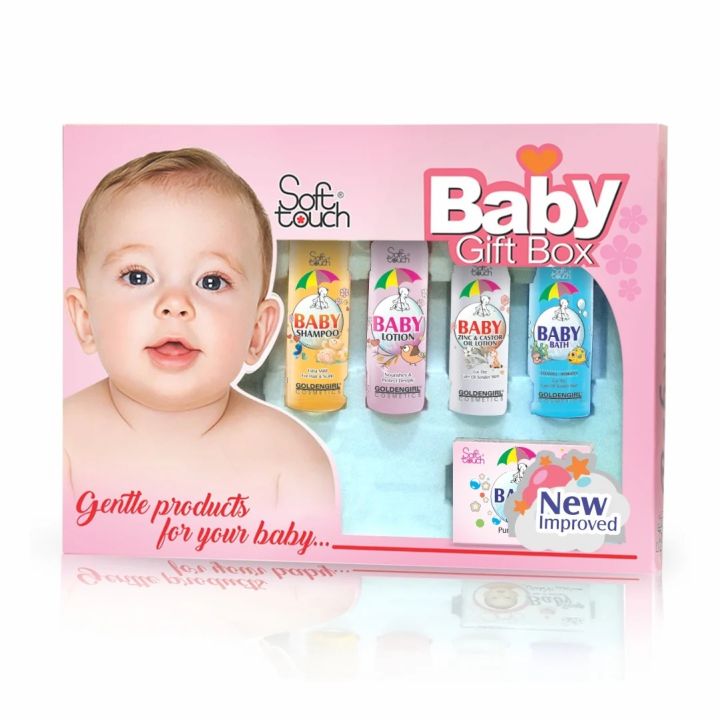 Soft Touch Baby Gift Box Large 8 Items