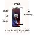 ONEPlus 6t Glass Protector 5D Tempered Glass For ONE Plus 6t - Black - Glass Protector. 