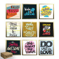 6x6 inch Picture Frames (9 Packs, Gold) Simple Designed Photo Frame Motivational Quote with High Definition Glass for Wall Mount. 