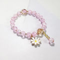 Sweet Bracelet Transparent Korean Style Faux Crystal Bracelet. 