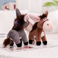 22cm Funny Big Teeth Donkey Soft Plush Keychains Animal Small Pendant Dolls Stuffed Toys Mini Bag Decoration Cartoon Girl Gift. 