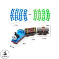 Thomas Cartoon Train Toy Set For Kids - Battery Operated Train - 11 Pcs Train Set Toy For Kids - Track Size Approx. 140cm - Multicolor. 