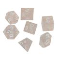 7Pcs DND Dice Set Beautiful Dice for Roleplaying Games Dungeon and Dragons Table Board Roll Playing Transparent Pink. 