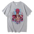 Anime jujutsu Kaisen T shirt cartoon ryomen Sukuna print short sleeve T-shirts oversized men women Harajuku T-shirt streetwear. 