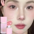 BataBata 6 Color Sponge Head Liquid Cheek Blush Stick Waterproof Multi-purpose Silky Eyes Lips Blusher Gel Cream Facial Makeup Pigment. 