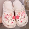 Croc Shoes Shoe Charms Kuromi Cinnamoroll Decoration diy 3D Shoe Buckle Creative Slippers for Women Outdoor Shoe Surface Shoe Flower. 