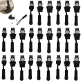 Zipper Repair Kit, 24 Pcs Universal Replacement Zipper Slider Fixer Sliding Teeth Screw , Instant Zipper. 