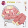 Premium Quality New Collection China Velvet Winter Fleece Stuff for Baby Girl clothes, Sweatshirt With Cute Fancy Pajama , New style and super soft baby outfit for 0-9 months age....... 