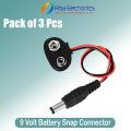 9 Volt Battery Snap Connector to DC Male Power Adapter Cable 9v Battery Connector for Arduino 9 volt External power connector. 