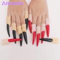 Amamia Witch Nails Set Horror Finger Tips Halloween Night Gothic Witch Nails. 