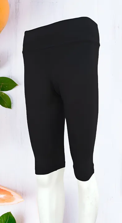 SisDa:%20Tights%20for%20girls%20Pack%20of%202%20Shorts%20for%20women%20half%20leggings%20for%20women%20-%20Stretchable%20High%20Rise%20trouser%20for%20Ladies%20-%20Black%20comfortable%20Lycra%20tights%20for%20Sports%20and%20-%20Best%20fit%20-%20Yoga%20-%20Image%202