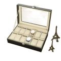 MyleCart 3/6/10/12 Grids Watch Box PU Leather Watch Display Case Storage Box Organizer Watch Jewelry Display Box. 