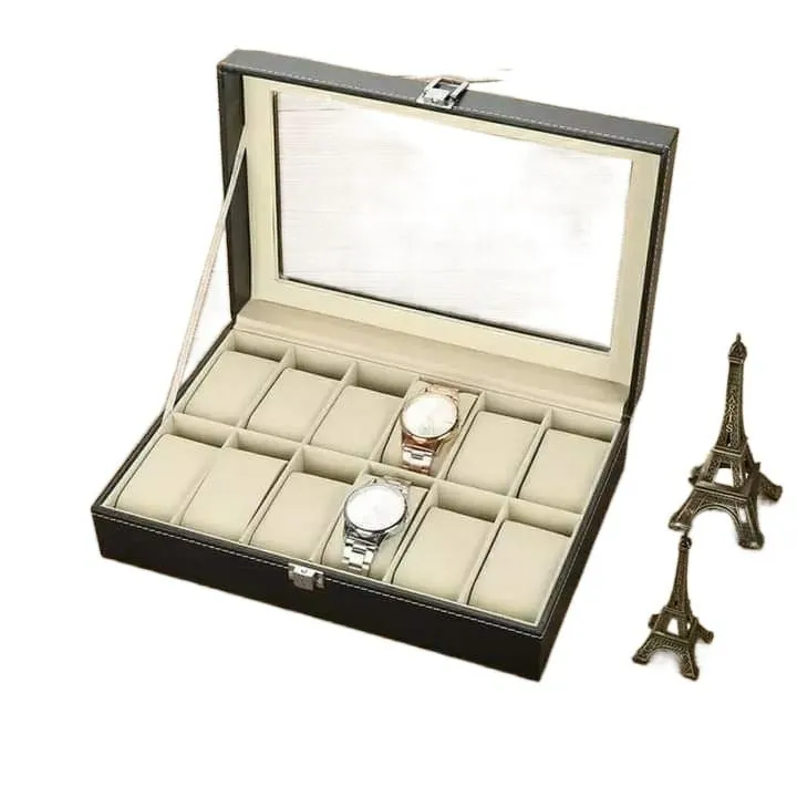 MyleCart%203/6/10/12%20Grids%20Watch%20Box%20PU%20Leather%20Watch%20Display%20Case%20Storage%20Box%20Organizer%20Watch%20Jewelry%20Display%20Box%20-%20Image%205