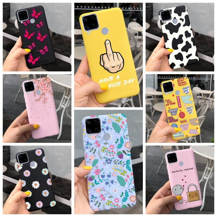 For Realme C15 C 15 Case RMX2180 Phone Back Cover Cool Painted Shockproof Bumper For OPPO Realme C15 2020 Funda RealmeC15 Shells