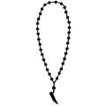 Black Fiber Pendant Mala Necklaces with Round-Shaped Nail Beads For Men and Boy -Pack 01. 