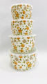 04 Pieces Ceramic Sealed Fresh Bowl Set With Plastic Lid - Multicolor. 