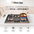 Food Book 3 Burner - Stainless Steel - Modern Built-In Hob for Stylish Kitchens. 