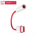 OnePlus USB Type C to 3.5mm Audio Jack Adapter with Hi Res DAC Smart Chip for OnePlus 6T 7 Pro 8T Nord 9 Pro 10 Pro, 9.7cm Length, White, Red. 