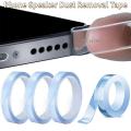 Universal Phone Earpiece Cleaning Tools Screen Dust Removal Sticker Acrylic Dust Remover Durable Cleaning Tape Transparent Cell Phone Dustproof Adhesive. 