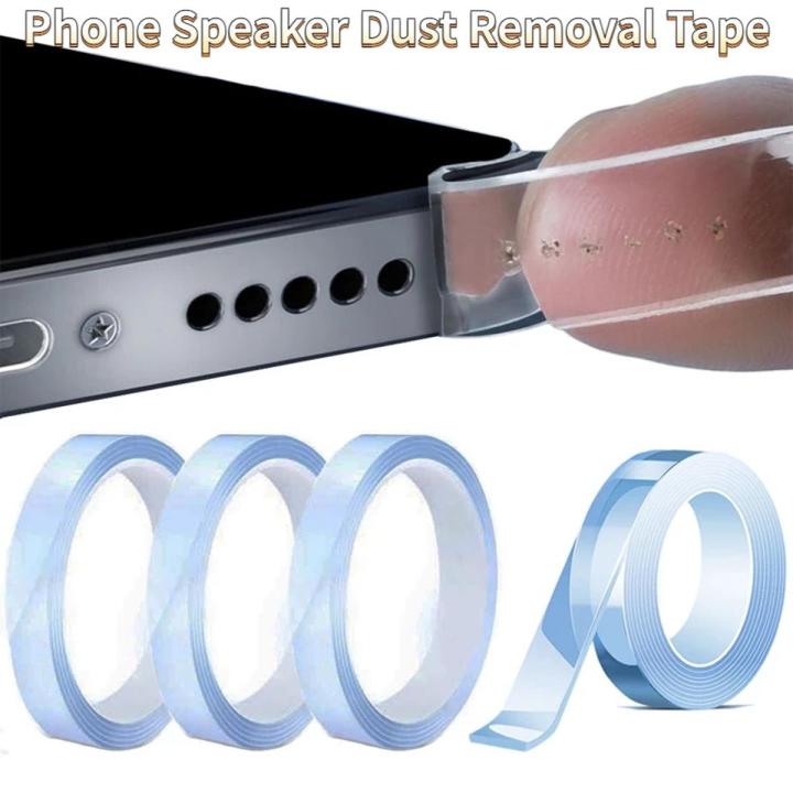 Universal Phone Earpiece Cleaning Tools Screen Dust Removal Sticker Acrylic Dust Remover Durable Cleaning Tape Transparent Cell Phone Dustproof Adhesive