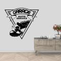 Garage Auto Service Grinder Vector Wall Art Sticker Decal For Auto Garage Shop Decoration Removable. 