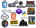 Tech programming stickers, coding stickers, developer stickers, bright stickers,programming decals stickers which make your stuff more attractive and beautiful, Pack of 14 stickers. 