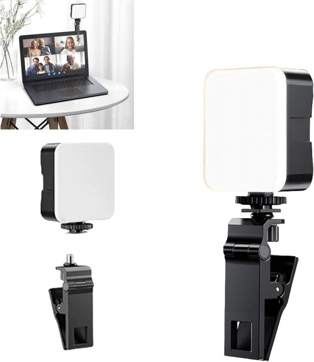 Plokama PK-79 Led Video Light Portable Phone Fill Light Clip COMPUTER MOBILE PHONE LIVE BROADCAST BEAUTIFICATION FILL LIGHT CAMERA PHOTO Accessories: Phone Tripod, Phone Mount, LED Light and Microphone - for YouTube_ Starting Kit or iPhone Vlogging Kit