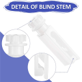 NCANRUI 60Pcs Vertical Blind Stem Replacement White Stems for Vertical Window Blind Vertical Blind Carrier Stem. 