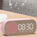 Wireless Bluetooth Speaker Clock Radio Support TF Card Digital Alarm for Home Office White. 