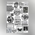 Grey Y2K Aesthetic Decorative Stickers Uncut For Mobile Cover Girls Journal And Scrapbook. 